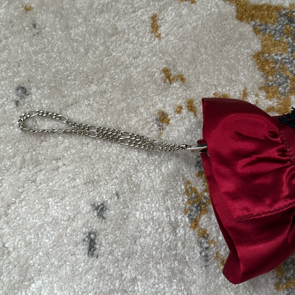 WHBM small red satin wristlet ❤️ - Picture 6 of 7